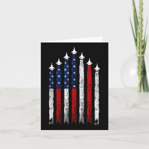 Cartão Red White Blue Fighter Jets 4 De Julho Dos Eua Fla