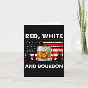 Cartão Red White E Bourbon Bandeira Americana Patriótica