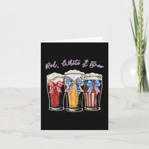 Cartão Red White E Breve 4 De Julho Beer Merica Arco Usa