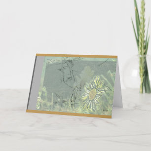 Cartão Red Wingbird e Sunflower Notecard