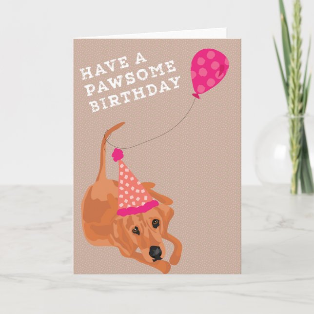 Cartão Redbone  Coonhound  Birthday Card (Frente)