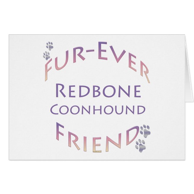 Cartão Redbone Coonhound Fuever Amigo (Frente Horizontal)