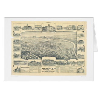 Cartão Redding, mapa panorâmico do CA (1393A)
