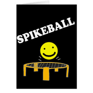 Cartão Rede engraçada de Spikeball com arte da cara do