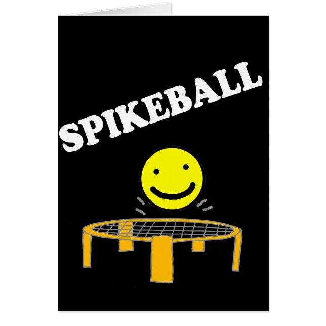 Cartão Rede engraçada de Spikeball com arte da cara do (Frente)