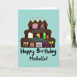 Cartão Rede Neural de Aniversário Nerd