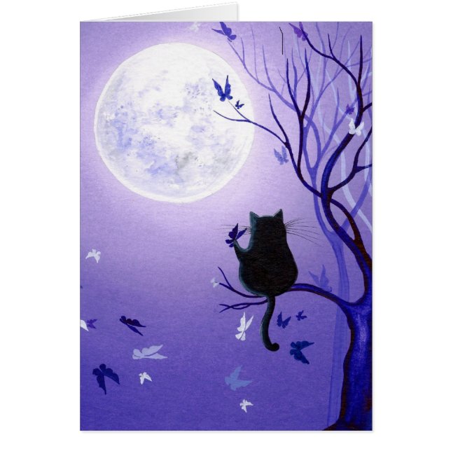 Cartão Redemoinho da borboleta do gato (Frente)