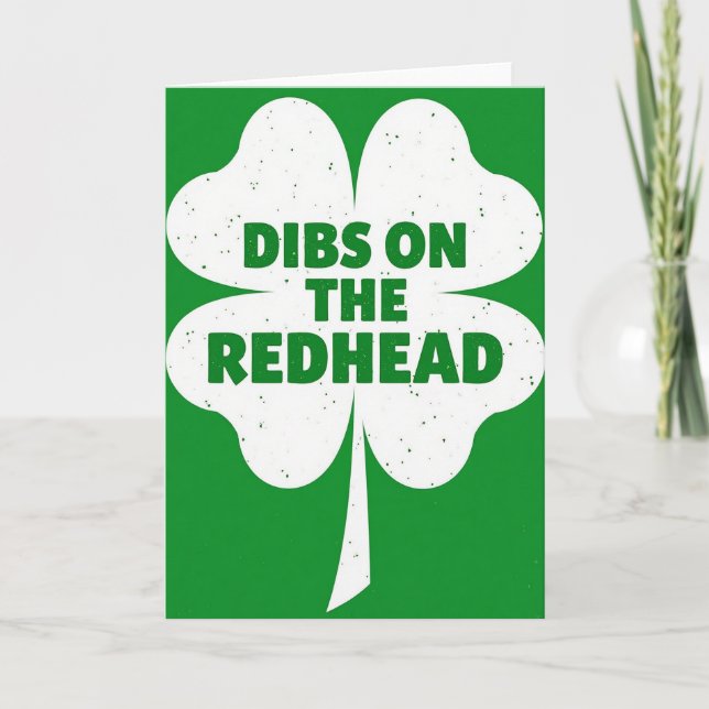 Cartão Redhead Luck St Patricks Day Card (Frente)