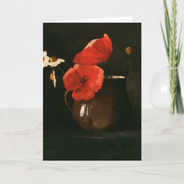 Cartão Redon - Poppies and Daisies (Frente)