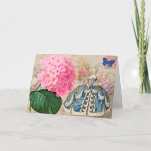 Cartão Redoute Pink Hydrangea Greeting Card