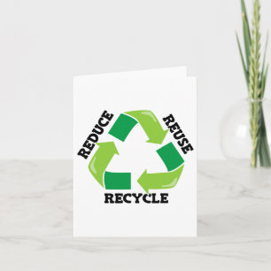Cartão Reduzir a reutilização do Reciclar Mãe Natureza Ad
