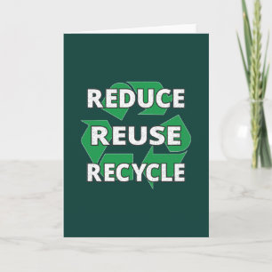 Cartão Reduzir Reutilizar Reciclar Dia da Terra Todos os 