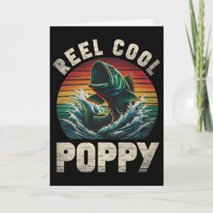 Cartão Reel Cool Poppy Pesca Poppy Dia dos Pais Pescador