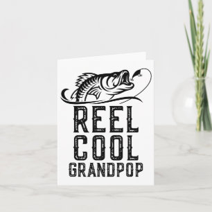 Cartão Reel Legal Vovô Pesca Pescador Funny Retro
