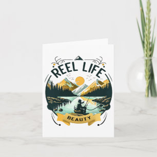 Cartão Reel Life Beauty Fishman Pesca Funny Lov