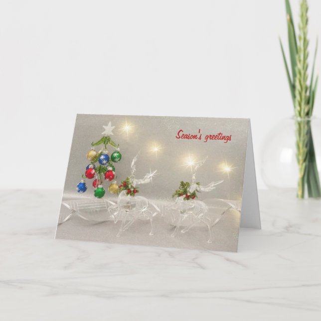 Cartão Refeições de cristal e fitas (Frente)