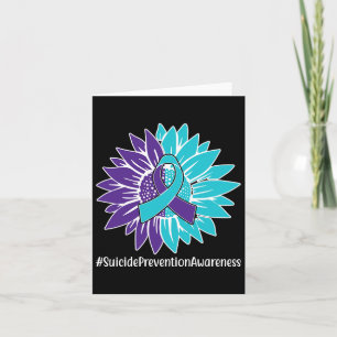 Cartão Refeita Teal Sunflower Ribbon