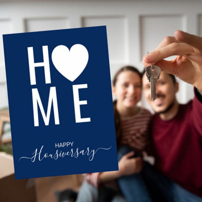 Cartão Referência de aniversário de casa feliz (Criador carregado)