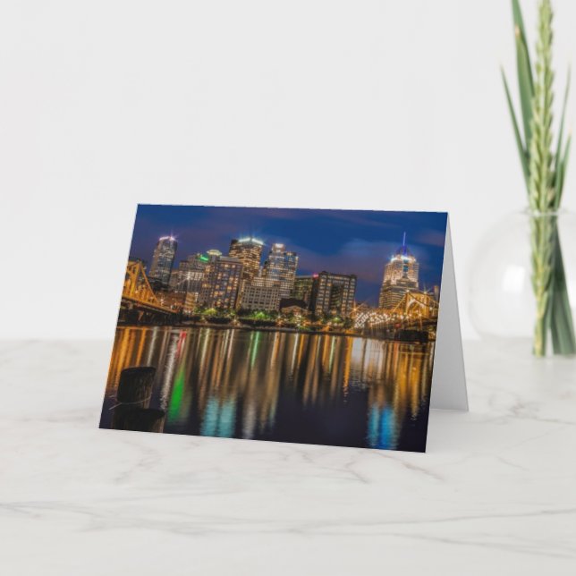 Cartão Reflections of Pittsburgh (Frente)