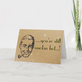 Cartão Refletor de Aniversário do Hot Man Pipe