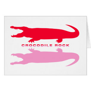 Cartão Reflexão Crocodilo (Vermelho)
