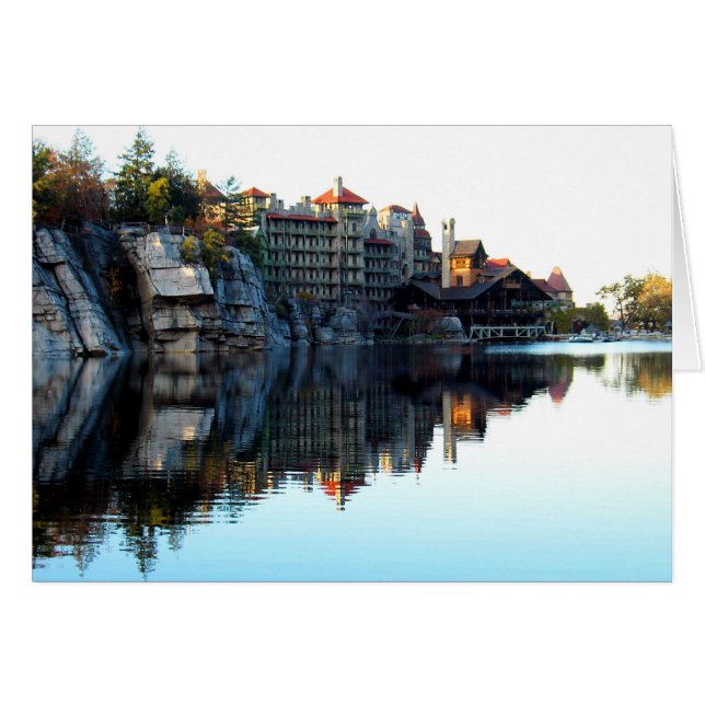 Cartão Reflexão da casa da montanha (Frente Horizontal)