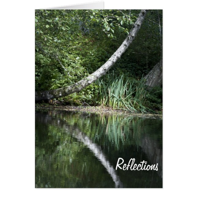 Cartão Reflexão do lago (Frente)