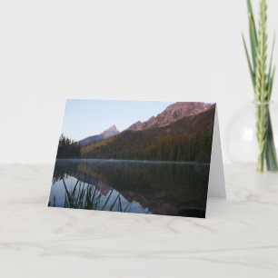 Cartão Reflexão do nascer do sol no lago String I