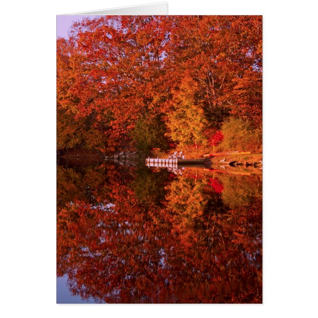 Cartão Reflexão do outono (Frente)