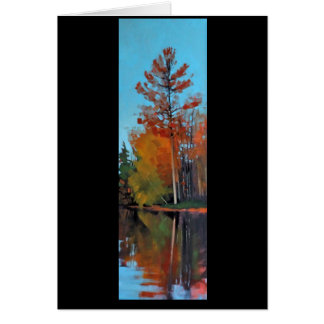 Cartão Reflexão do pinho vermelho