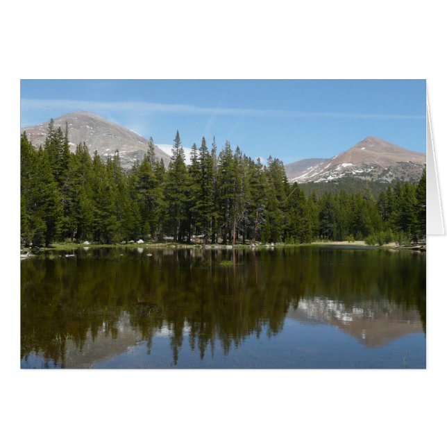 Cartão Reflexo do Lago Yosemite (Frente horizontal)
