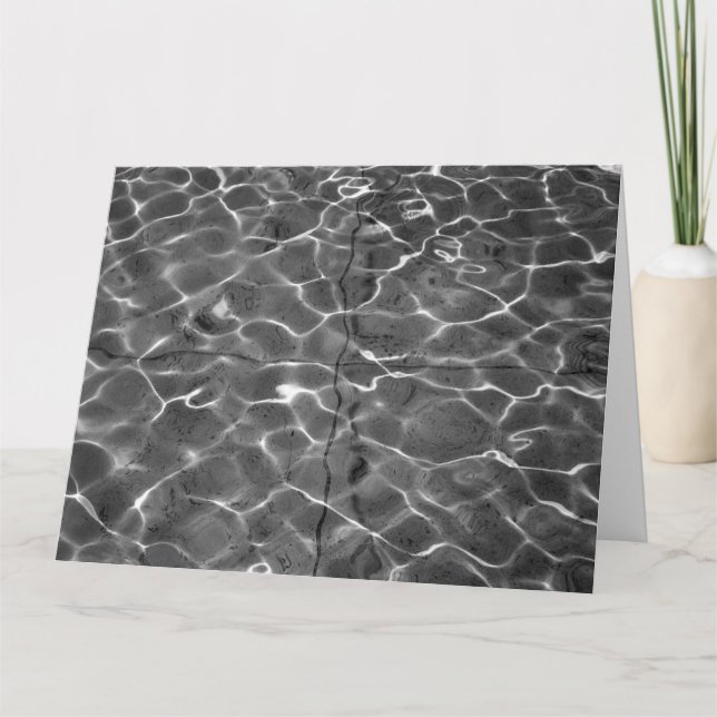 Cartão Reflexões claras na água: Preto & branco (Frente)