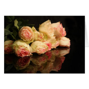 Cartão Reflexões cor-de-rosa