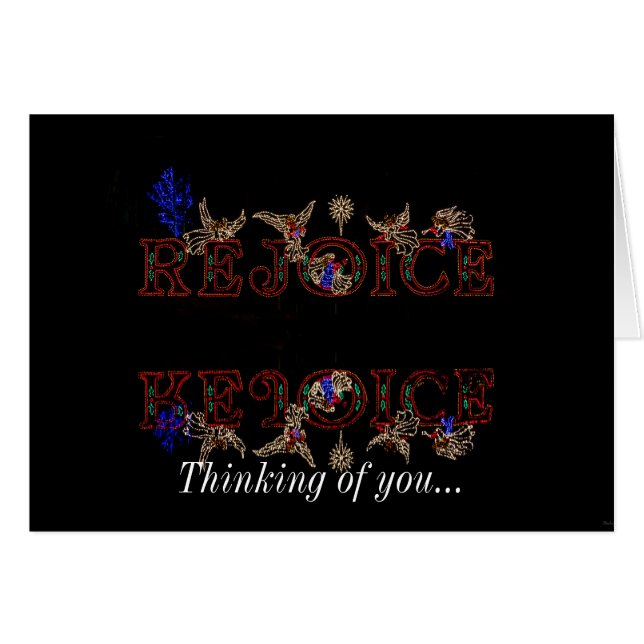 Cartão Reflexões de alegria (Frente horizontal)