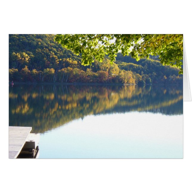 Cartão Reflexões de outono (Frente Horizontal)