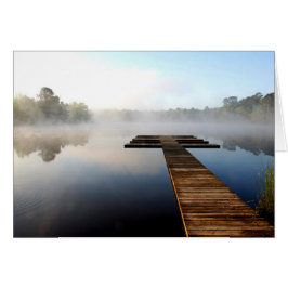 Cartão Reflexões em uma doca do barco
