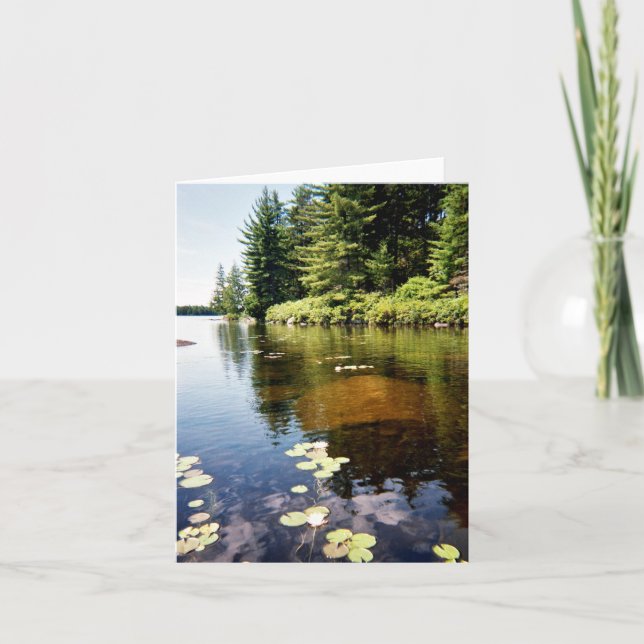Cartão Reflexões no lago (Frente)