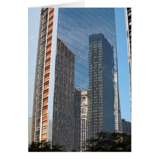 Cartão Reflexões - Nova Iorque do edifício do Office (Frente)