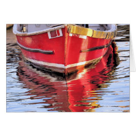 Cartão Reflexões sobre o Barco Vermelho