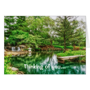 Cartão Reflexões verdes primavera pensando em você