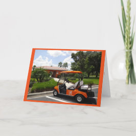 Cartão Reforma - Carrinho De Golfe Laranja Novo Conjunto