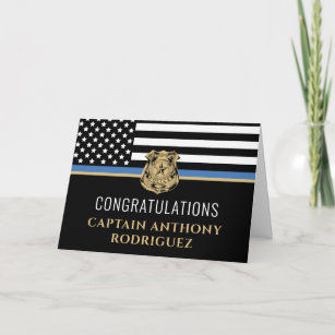 Cartão Reforma da Polícia de Polícia da Linha Azul-fina