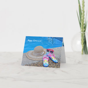 Cartão Reforma de Verão por piscina para Mulher