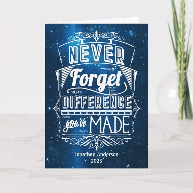 Cartão Reforma Nunca Esqueça o Espaço Azul (Frente)