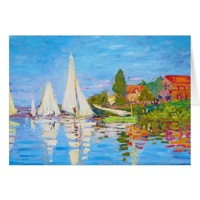 Cartão Regata em Argenteuil Claude Monet (Frente horizontal)