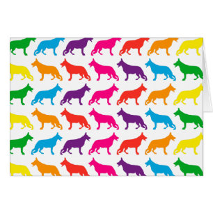 Cartão Regenbogen Schäferhunde
