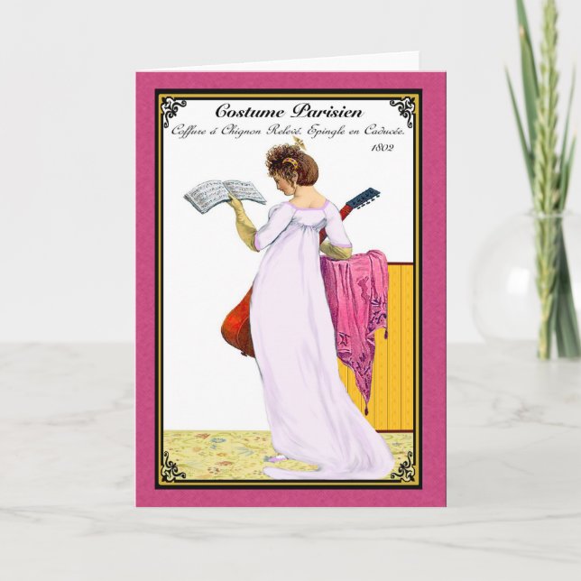 Cartão Regency Fashion 1802 greeting card (Frente)