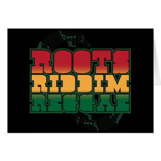 Cartão Reggae de Riddim das raizes