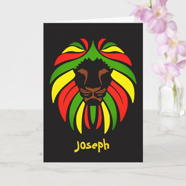 Cartão Reggae Music Rasta Cores Personalizadas Nome Anive | Zazzle