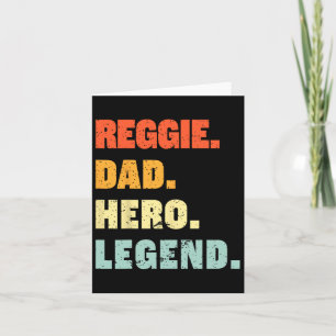 Cartão Reggie Pai Herói Lenda Nome Personalizado Customiz
